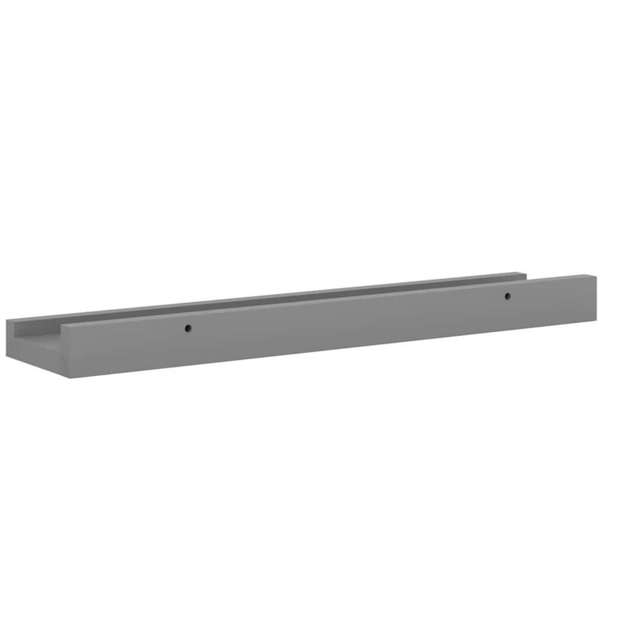 WANDREGALE 4er set Grau 40/9X3 Cm - Grau, Holzwerkstoff (40/3/9cm) - vidaXL