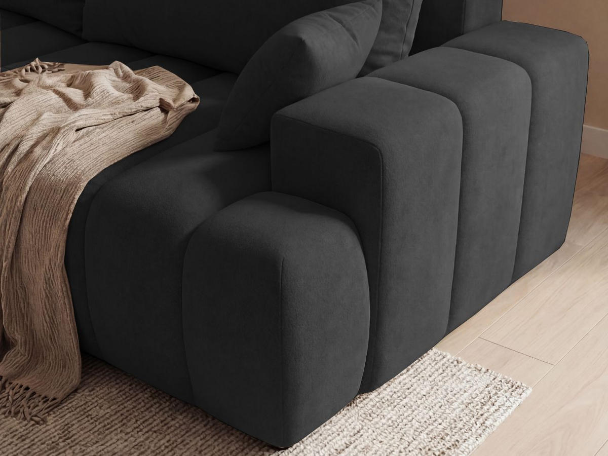 ECKSOFA Caleo Schwarz Links - Schwarz, Holz/Textil (270/170cm) - Graingold