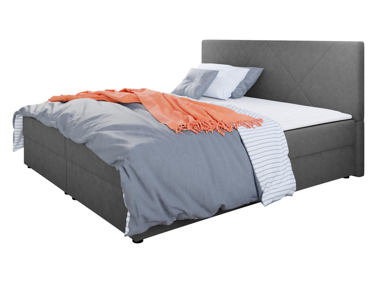 BOXBETT Fado IV - Schwarz/Grau, Holz/Kunststoff (140/200cm) - MIRJAN24