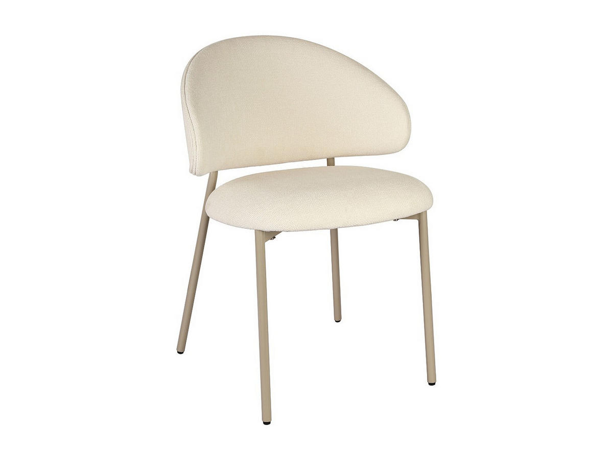 STUHL - 51cm x 54.5cm - Polyester - cremefarben - VOSINIA - Creme, Textil (51/75/54.5cm) - Vente-Unique