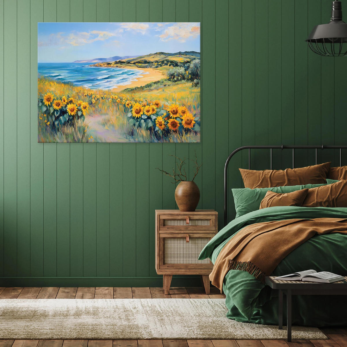 LEINWANDBILD Meer Natur Gelb 100x70 cm - Multicolor, Holzwerkstoff (100/70cm) - Wallarena