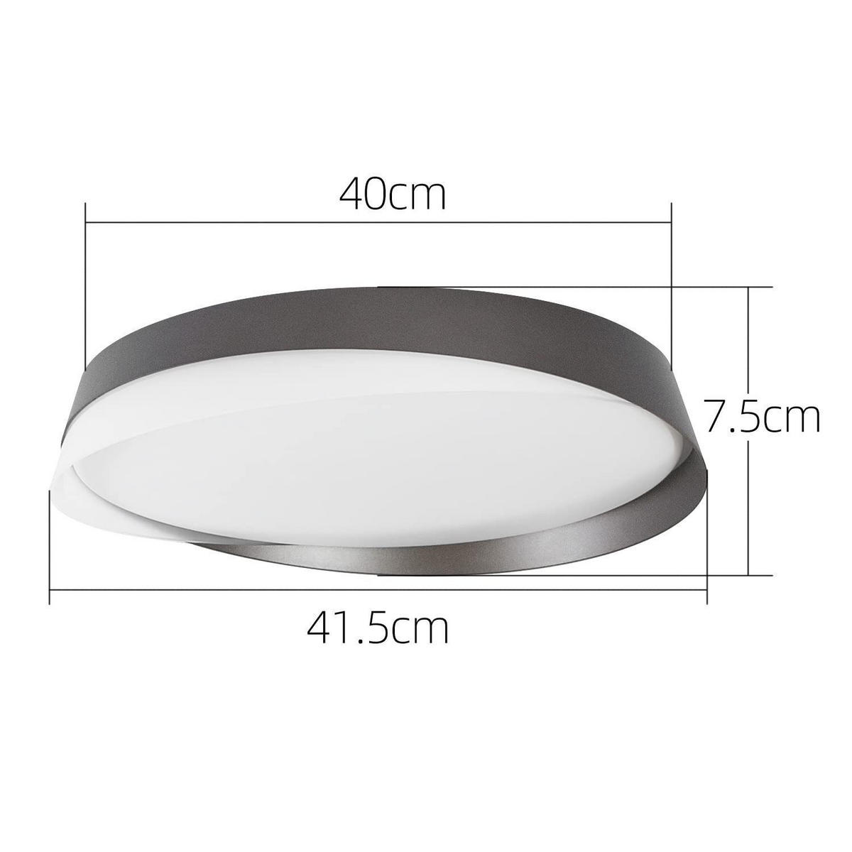 LED-DECKENLEUCHTE Beatrix 42/42/8 cm - Schwarz, Kunststoff (42/42/8cm) - Nettlife