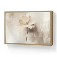 NÁSTĚNNÁ LAMPA S AKUMULÁTOREM Květina - béžová - barva - stín 60x40 cm - béžová, kompozitní dřevo (60/40/8cm) - OnlyWow