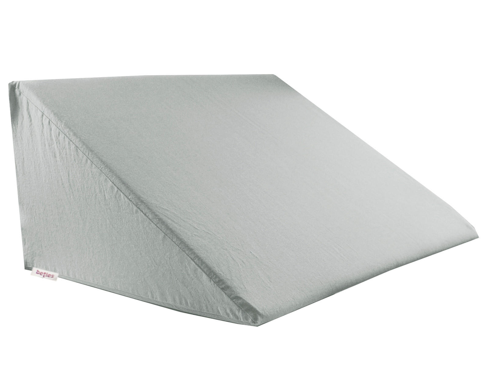 KEILKISSENBEZUG Basic 100% Baumwolle grau 62/49/30 cm - Grau, Textil (62/49cm) - beties Heimtextil
