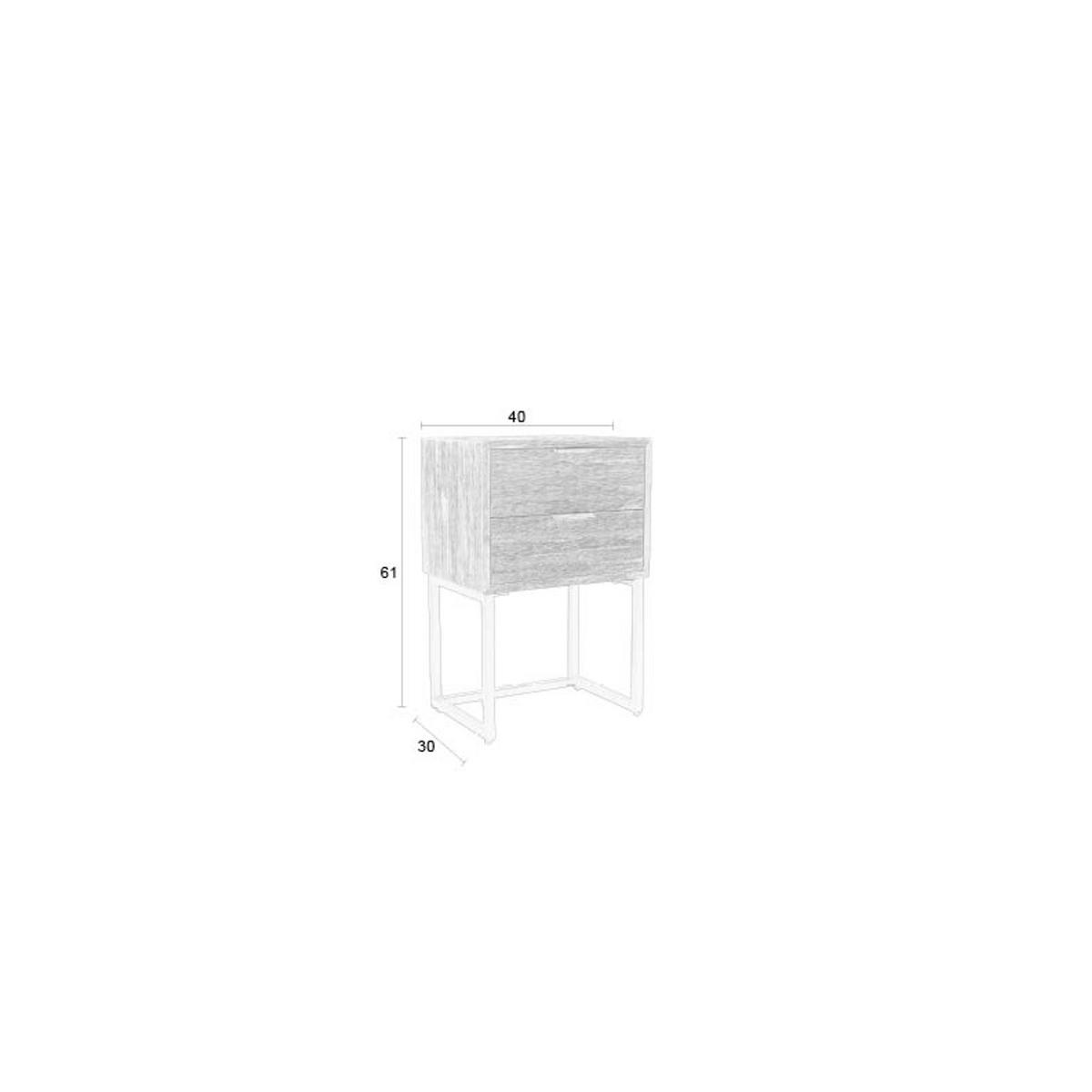 BEISTELLTISCH Webster Nachttisch Braun - Braun, Holz (30/40/61cm) - Housecraft Living