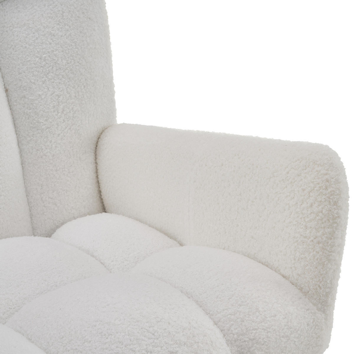 SCHAUKELSESSEL Weiß - Weiß, Holz/Textil (53.5/91/95cm) - Urban Meuble