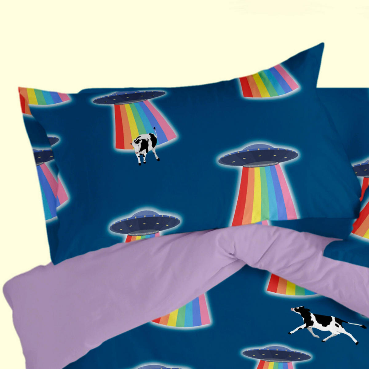 KISSENBEZUG ovni 60x60 cm mehrfarbig - Multicolor, Textil (60/60cm) - Happy Friday