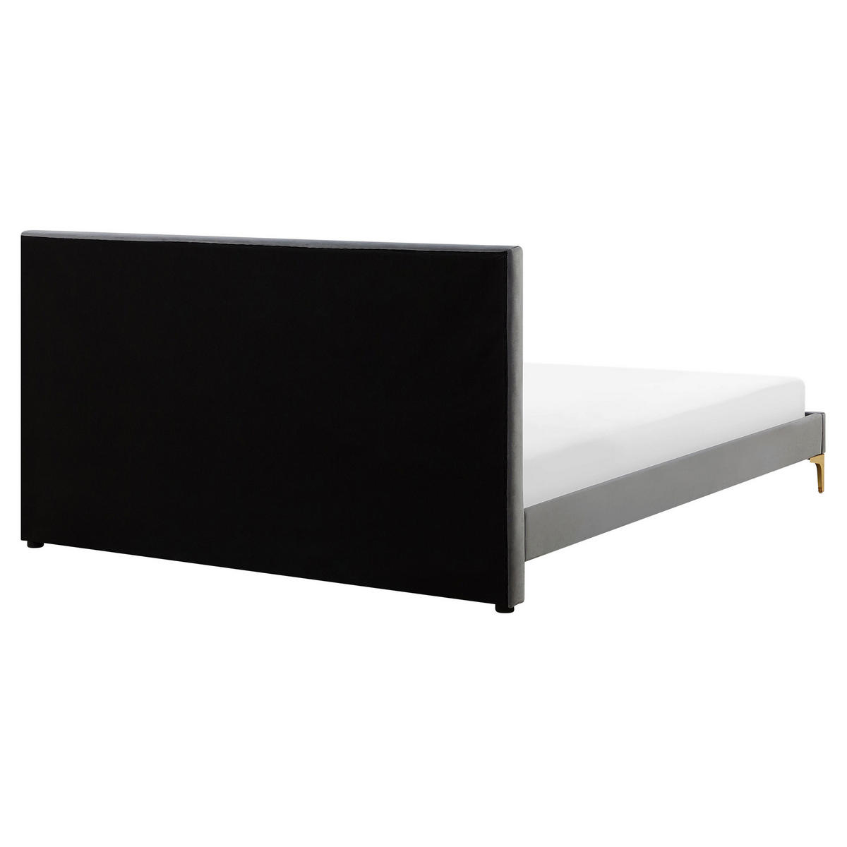 DOPPELBETT 160/200cm Grau Limoux - Grau, Textil (160/200cm) - Beliani