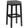 BARHOCKER Stoff Grau - Schwarz/Grau, Textil/Metall (37/83/37cm) - CLP