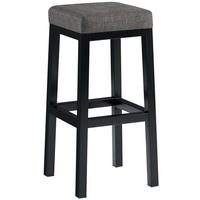 BARHOCKER Stoff Grau - Schwarz/Grau, Textil/Metall (37/83/37cm) - CLP
