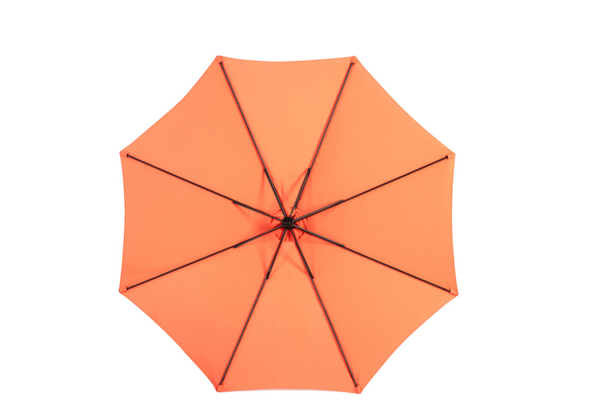 SONNENSCHIRM Rechteckiger Doppelseitig Orange 4,5 m - Orange, Metall (294/294cm) - ComfortXL
