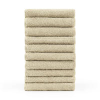 GÄSTETUCH 10er-Set, 10x Gästetuch 30/30 cm, Sandfarben - Sandfarben, Textil (30/30cm) - Blumtal