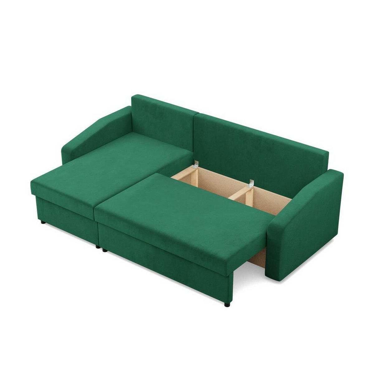 ECKSOFA Neo mit abgeschrägter Armlehnen grün - Grün, Textil (231/140cm) - SIMKAM Furniture