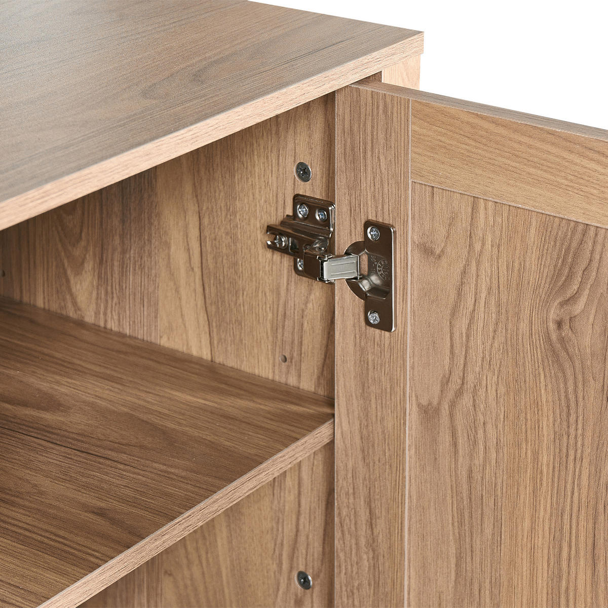 SCHUHSCHRANK Hellbraun Beaulac - Hellbraun/Braun, Holzwerkstoff (80/101/36cm) - Beliani