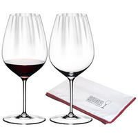 CABERNET MERLOTGLÄSER INKLUSIVE POLIERTUCH Performance transparent 834 ml 2er Set - Transparent, Glas (0.834L) - Riedel