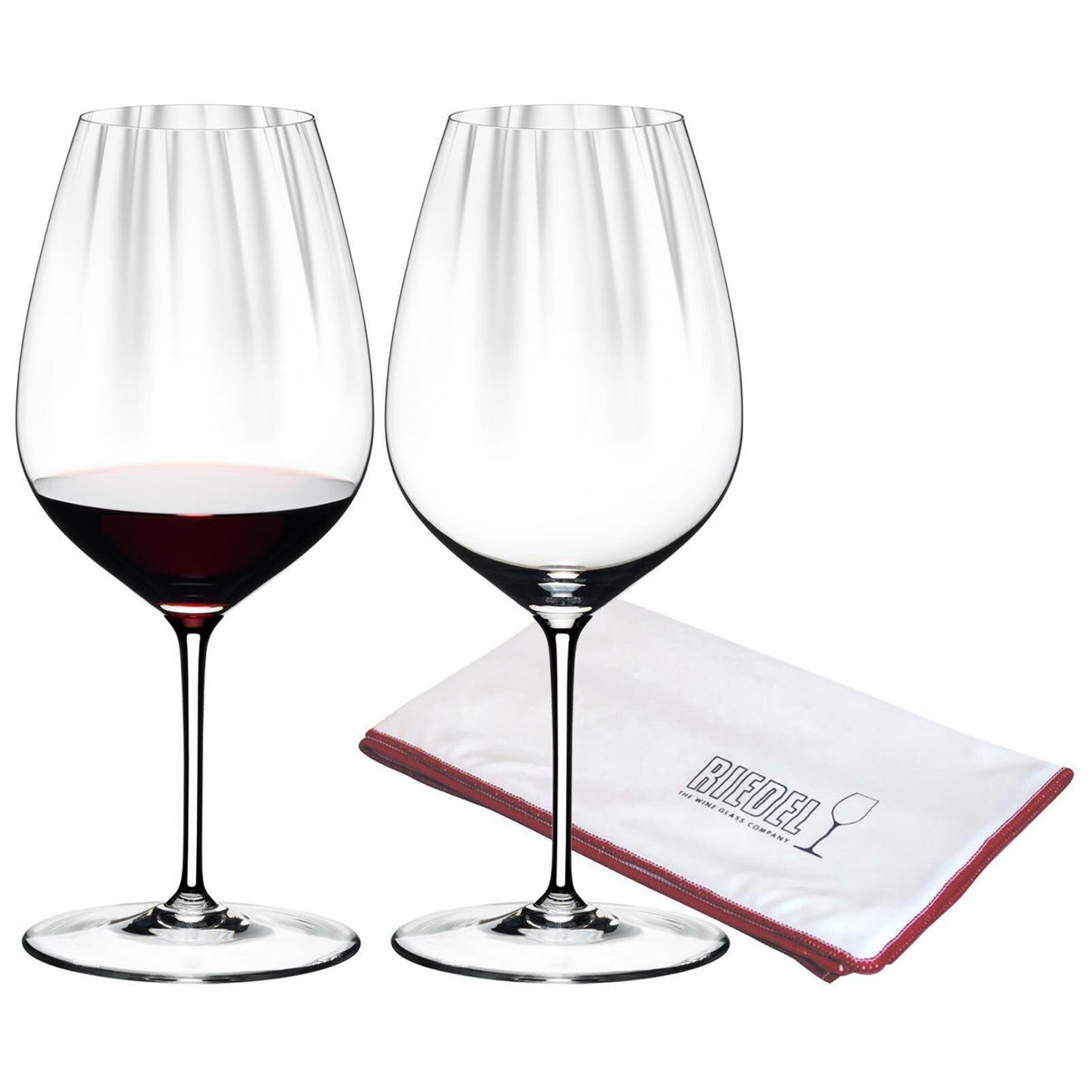 CABERNET MERLOTGLÄSER INKLUSIVE POLIERTUCH Performance transparent 834 ml 2er Set - Transparent, Glas (0.834L) - Riedel
