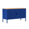 SIDEBOARD 100 cm, Dunkelblau - Blau, Metall (40/60/100cm) - Oviala