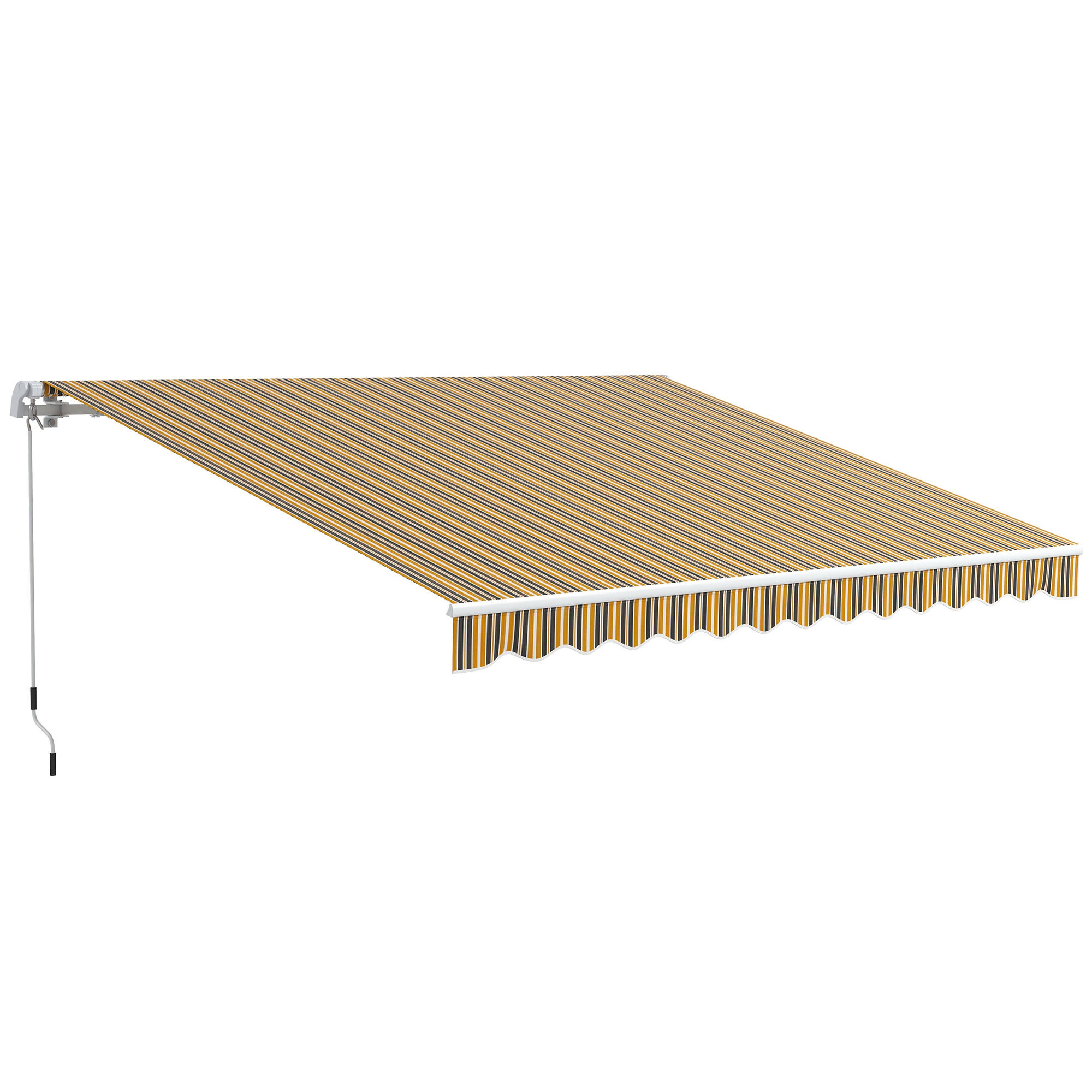 MARKISE Sonnenschutz Sonnendach, 3, 5 m x 2,5 m, Gelb + Grau - Gelb, Metall (350/1/250cm)