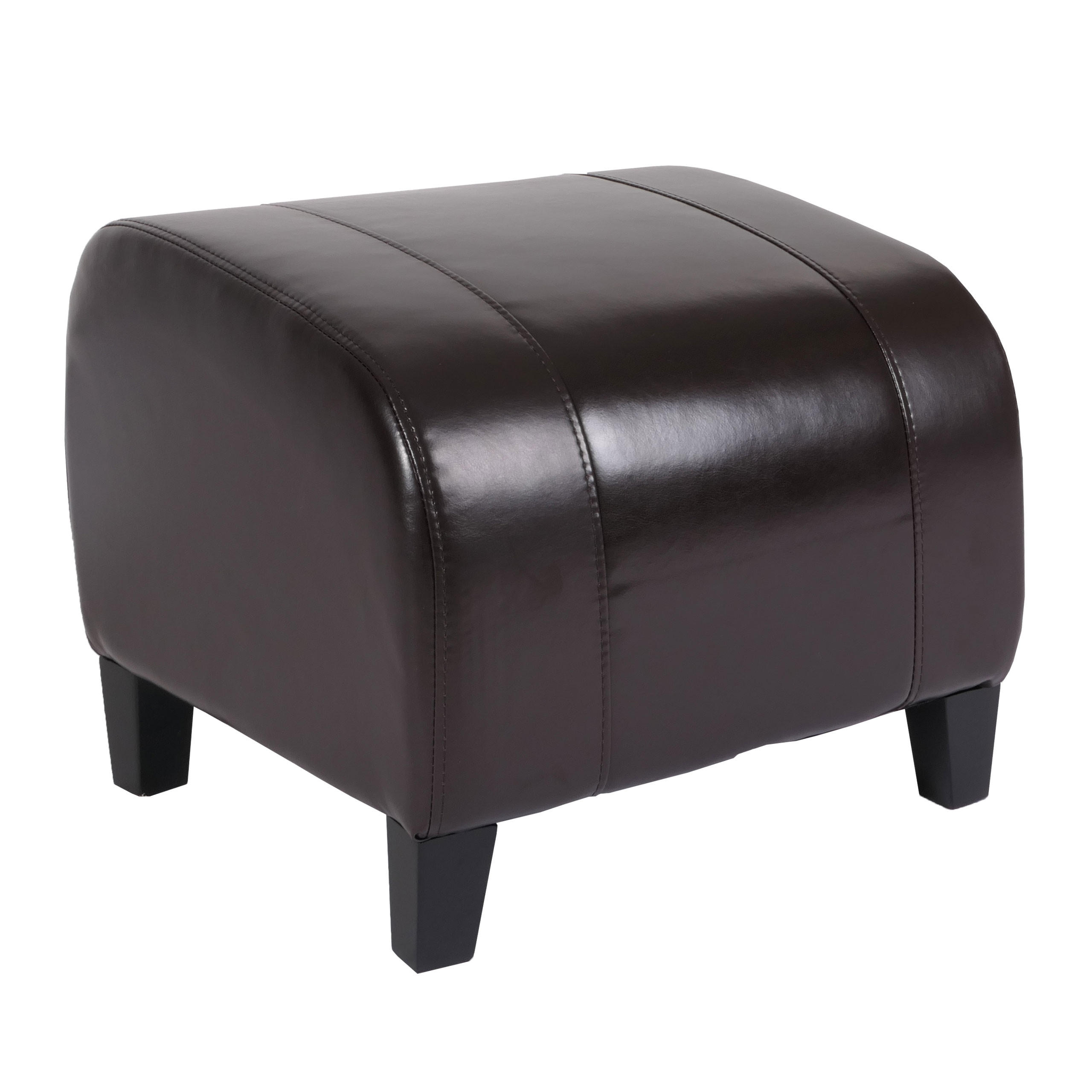 SITZHOCKER Braun - Braun, Leder (45/37/47cm) - MCW
