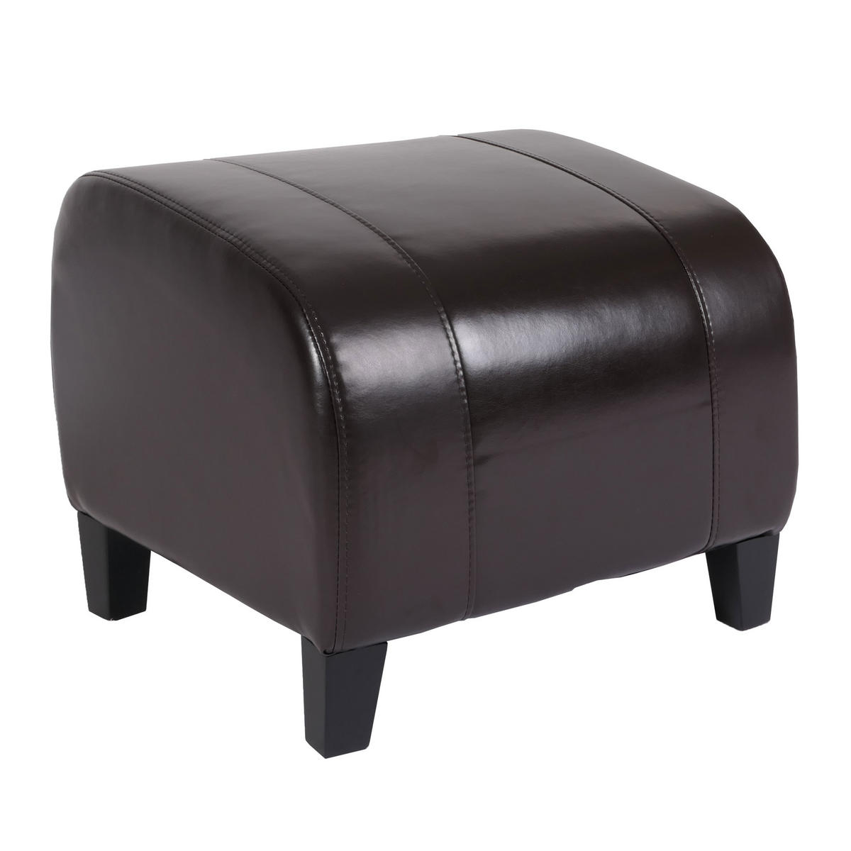SITZHOCKER Braun - Braun, Leder (45/37/47cm) - MCW