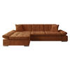 ECKSOFA Malwi, Seite: Links - Dunkelorange, Holz/Textil (278/161cm) - MIRJAN24