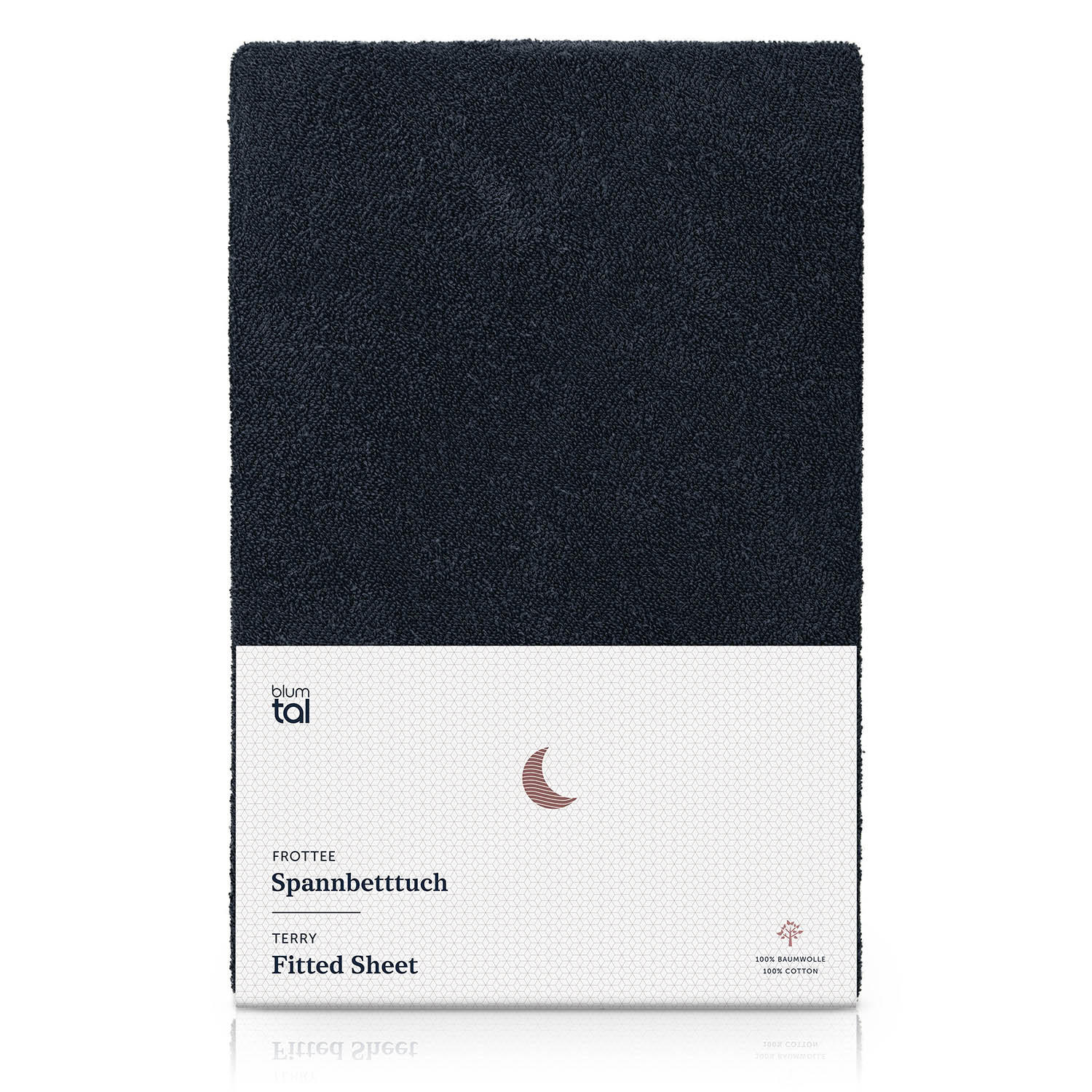 FROTÉ napínacie prestieradlo s certifikátom Oeko-TEX, 140x200x27cm, Dunkelblau - tmavomodrá, textil (140/200cm) - Blumtal