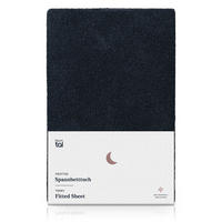 FROTÉ napínacie prestieradlo s certifikátom Oeko-TEX, 138x190x30cm, Dunkelblau - tmavomodrá, textil (138/190cm) - Blumtal