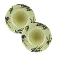 SUPPENTELLER Tieferteller Ø 21 cm Olive Set mit 2 Stück - Grau, Kunststoff (21/21/5cm) - Rose & Tulipani