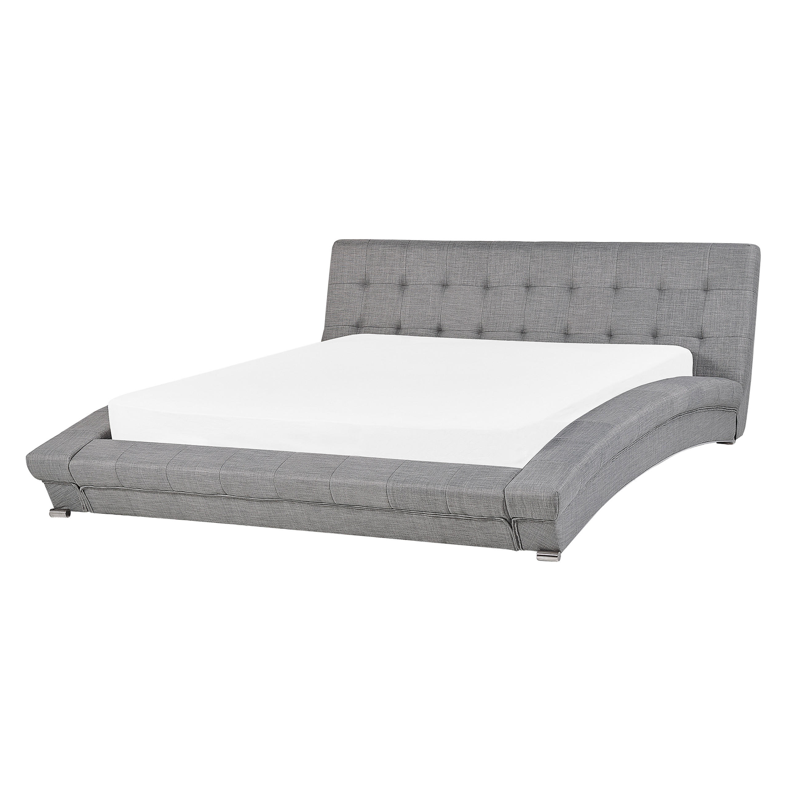 Beliani VODNÍ POSTEL 160/200 cm Šedá Lille