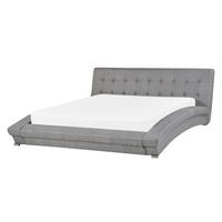 WASSERBETT 160/200cm Grau Lille - Grau, Textil (160/200cm) - Beliani