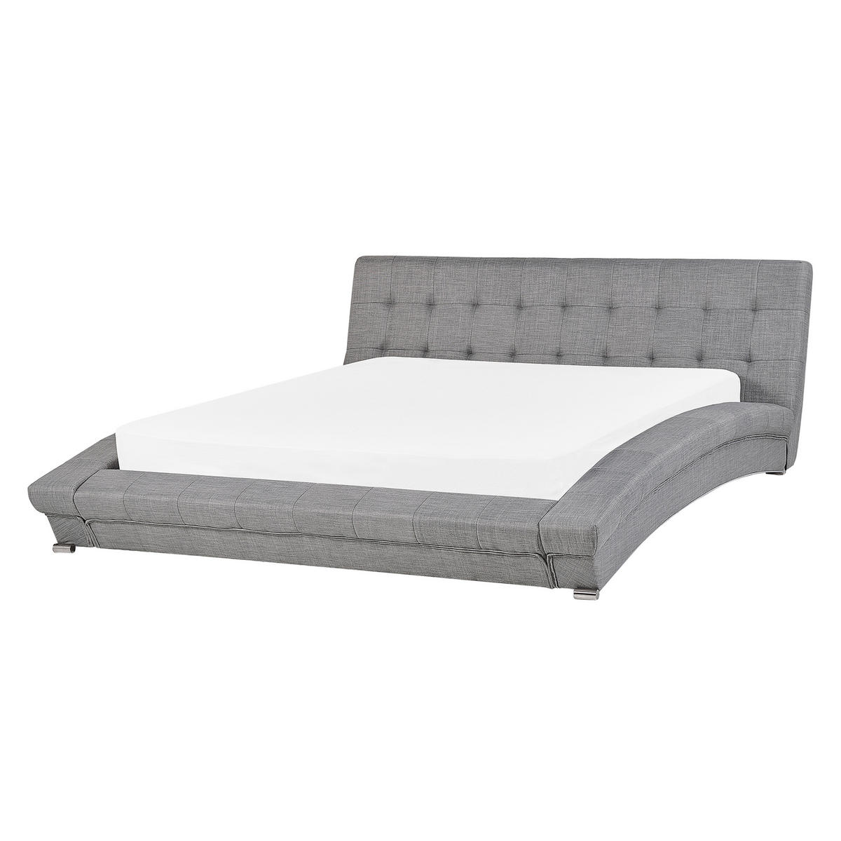WASSERBETT 160/200cm Grau Lille - Grau, Textil (160/200cm) - Beliani