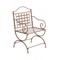 GARTENSTUHL Metall Antik Braun - Braun, Metall (56/92/53cm) - CLP