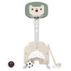 BASKETBALLKORB Fußballtor Golf Grau - Weiß, Kunststoff (51/54cm) - COSTWAY