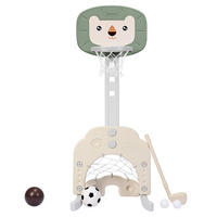 BASKETBALLKORB Fußballtor Golf Grau - Weiß, Kunststoff (51/54cm) - COSTWAY