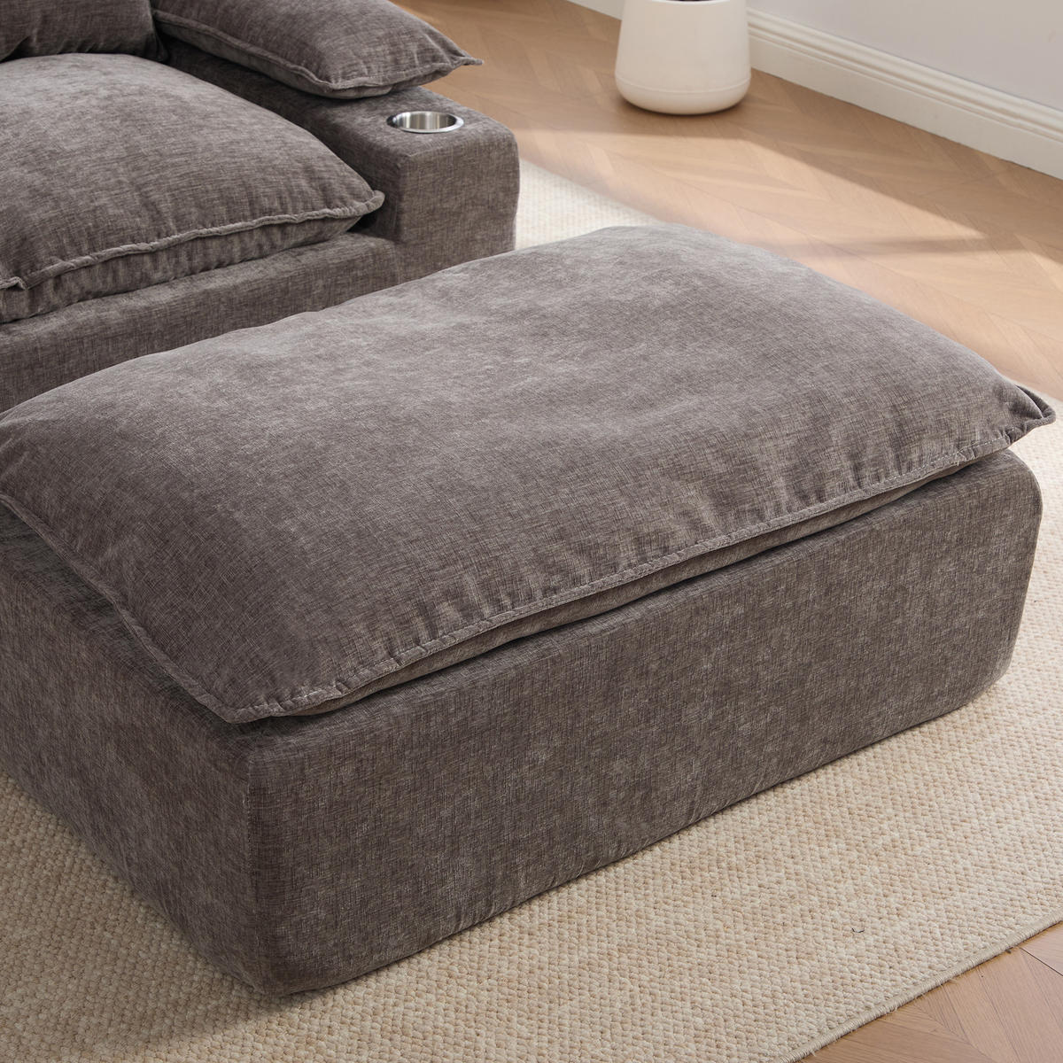SESSEL DE-35157 mit 4 Kissen Grau - Grau, Textil (93/81/113cm) - ComfortXL