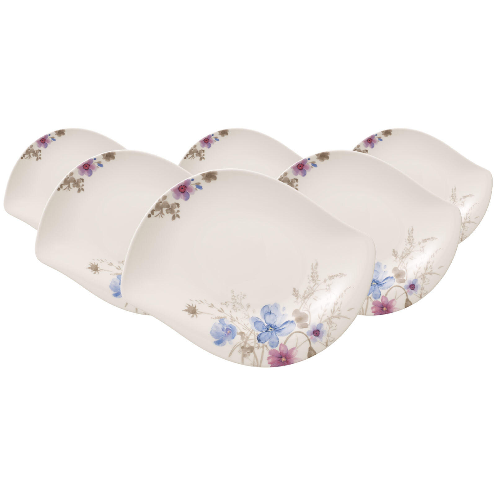 SCHALEN Mariefleur Gris Serve & Salad bunt 34 x 26 cm 6er Set - Multicolor, Keramik (1cm) - Villeroy & Boch