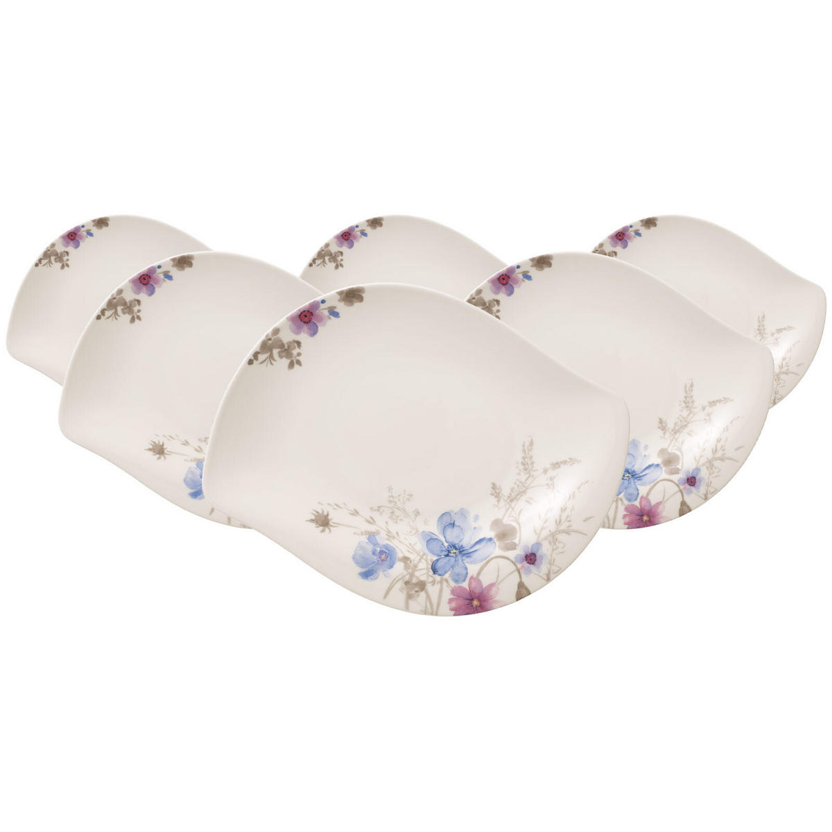 SCHALEN Mariefleur Gris Serve & Salad bunt 34 x 26 cm 6er Set - Multicolor, Keramik (1cm) - Villeroy & Boch