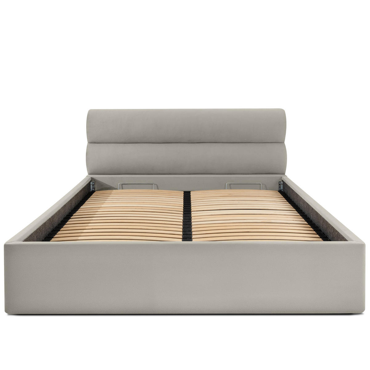 POLSTERBETT LUNEO - Creme/Schwarz, Holz/Holzwerkstoff (182/204cm) - KONSIMO®