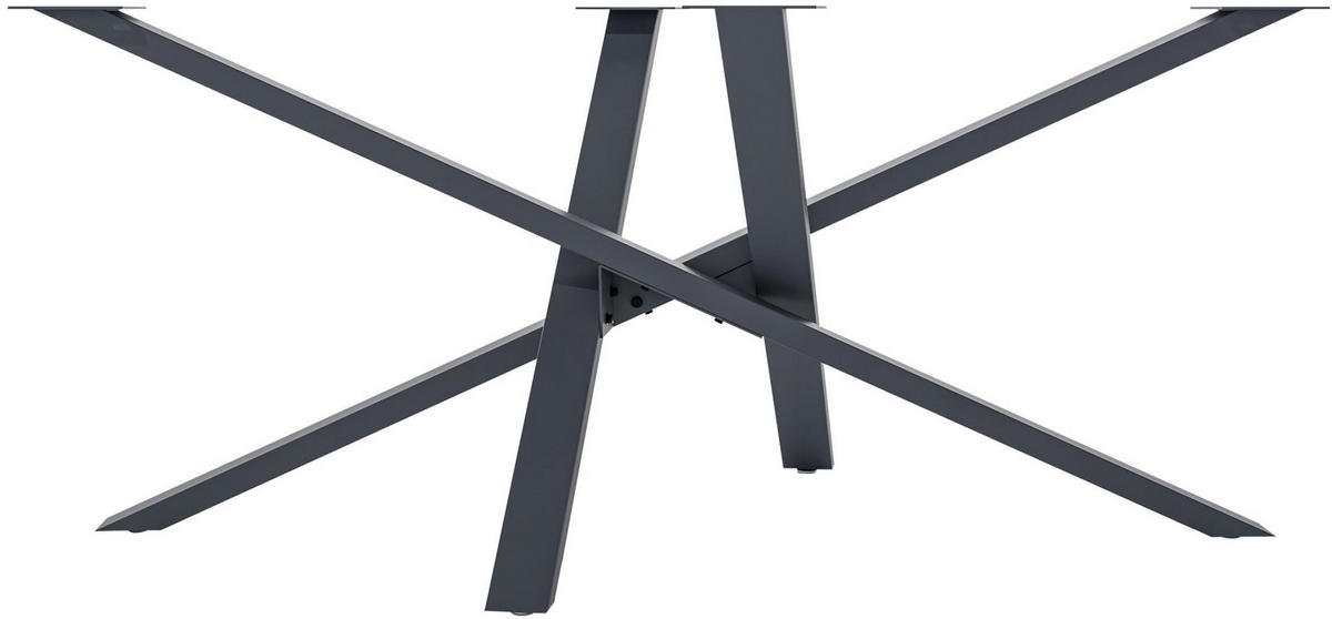 TISCHBEIN eckig 180/80/72 cm Metall grau - Grau, Metall (180/72/80cm) - CLP