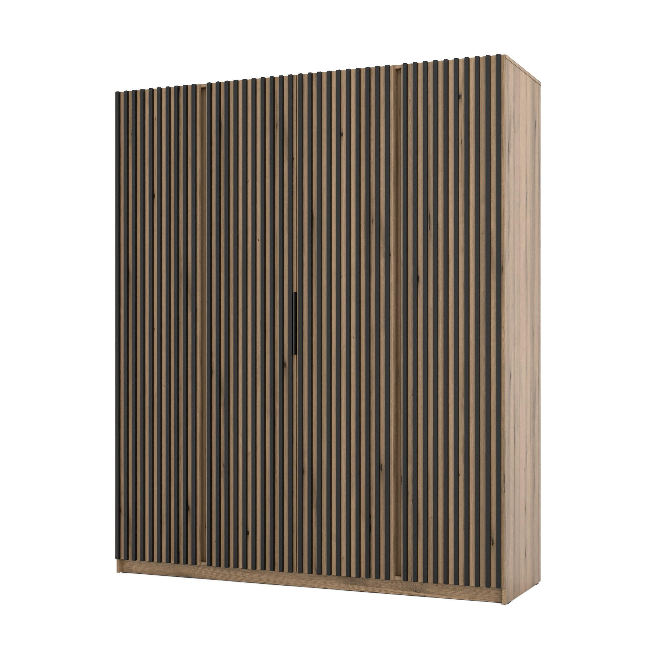 DREHTÜRENSCHRANK CAGLIARI 200/239/61,9 cm 4-türig Goldfarben - Goldfarben, Holzwerkstoff (200/239/61.9cm) - MASSENO