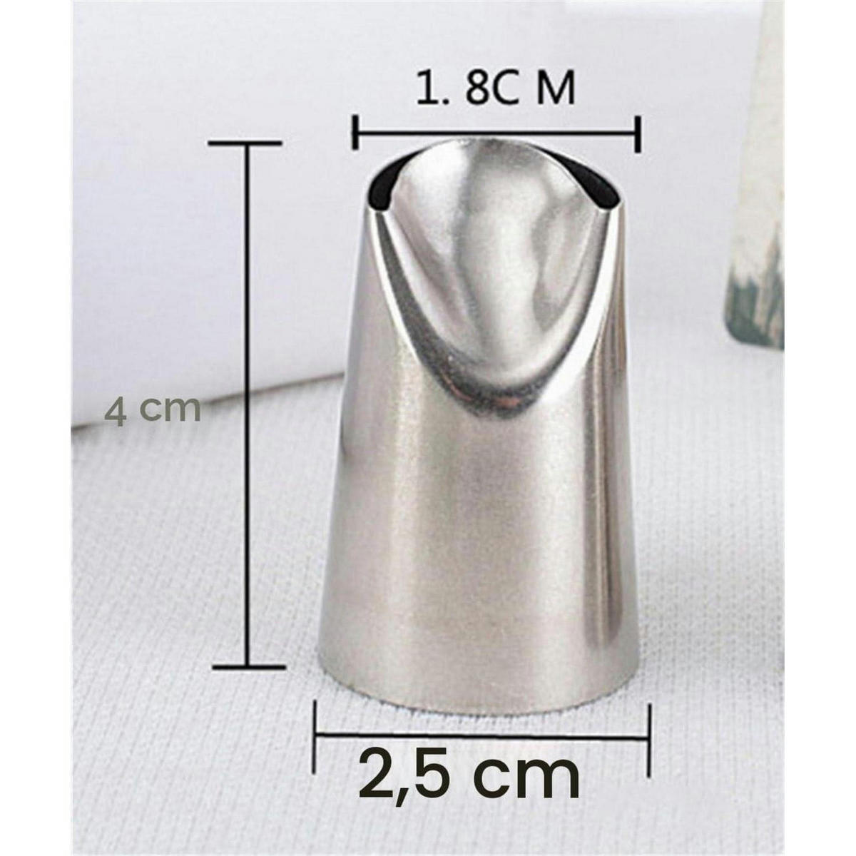 SPRITZTÜLLEN Set 3-teilig Edelstahl - Silberfarben, Metall (3/3/4.7cm)