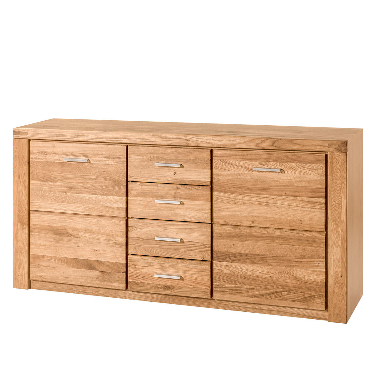 SIDEBOARD - Teilmassiv - Braun, Holzwerkstoff/Metall (158/80/40cm) - home24