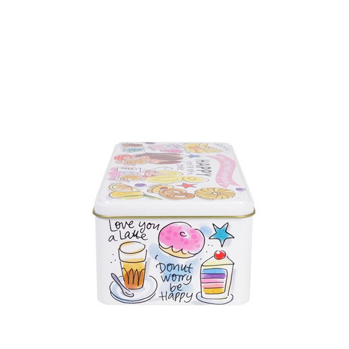 DOSEN Happy in Bunt - 19,5 x 10,5cm - Multicolor, Metall (10.4/7/19.5cm) - Blond Amsterdam