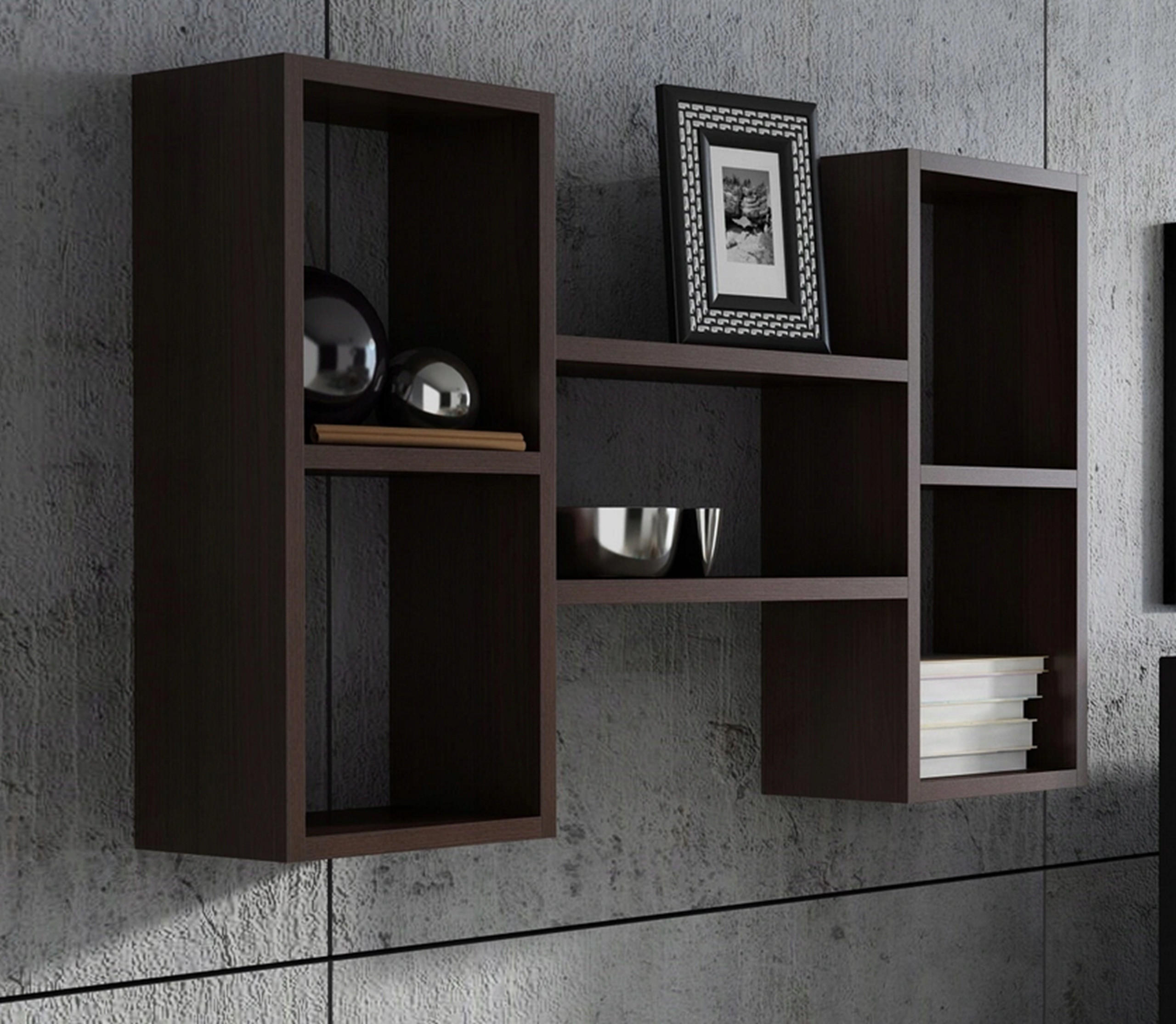 WANDREGAL Polon Wenge 92/21/65 cm - Wengefarben, Holzwerkstoff (92/65/21cm) - Matkam Möbel