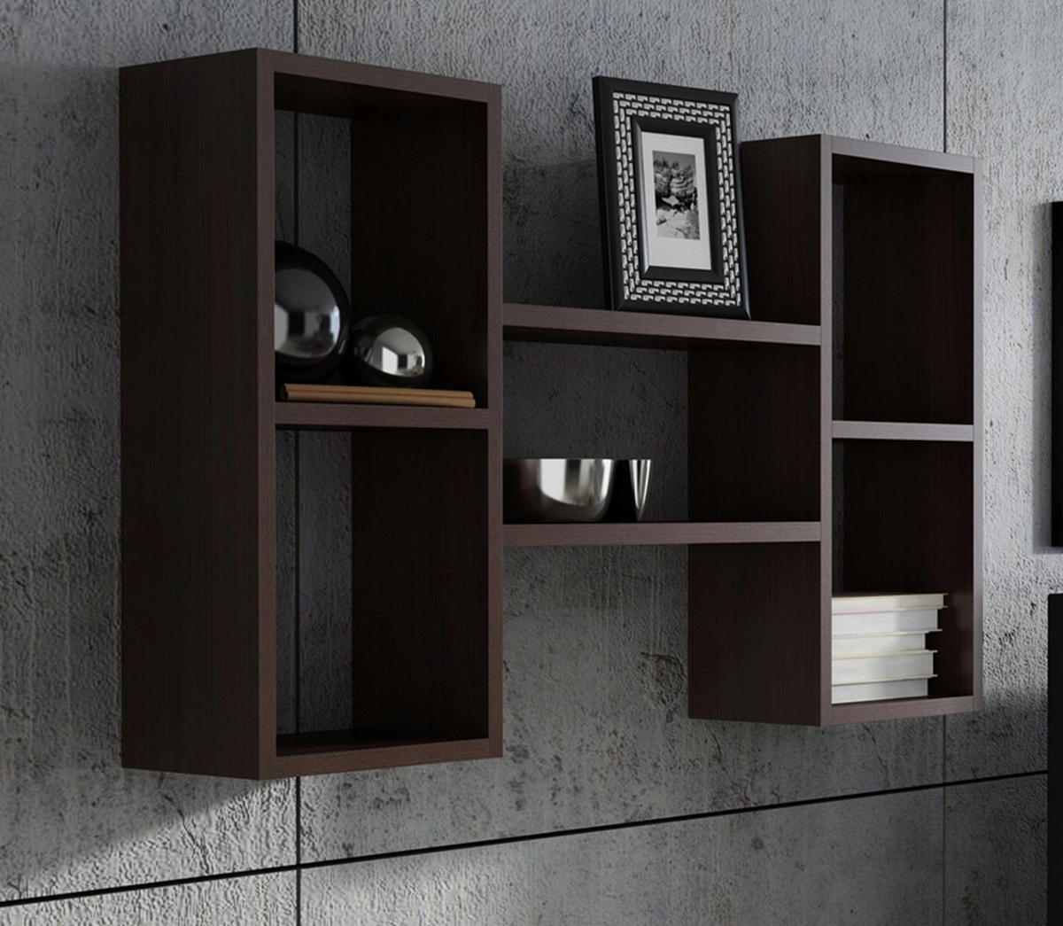 WANDREGAL Polon Wenge 92/21/65 cm - Wengefarben, Holzwerkstoff (92/65/21cm) - Matkam Möbel