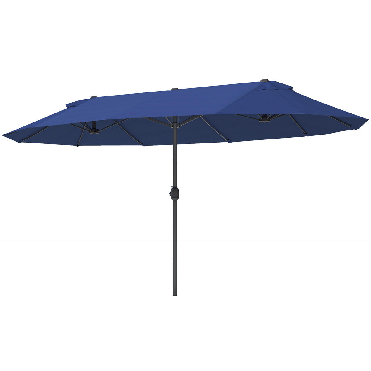 SONNENSCHIRM DE-11446 rechteckig, mit Kurbel, 4,6 x 2,7 m Blau - Blau, Textil (265/455cm) - ComfortXL