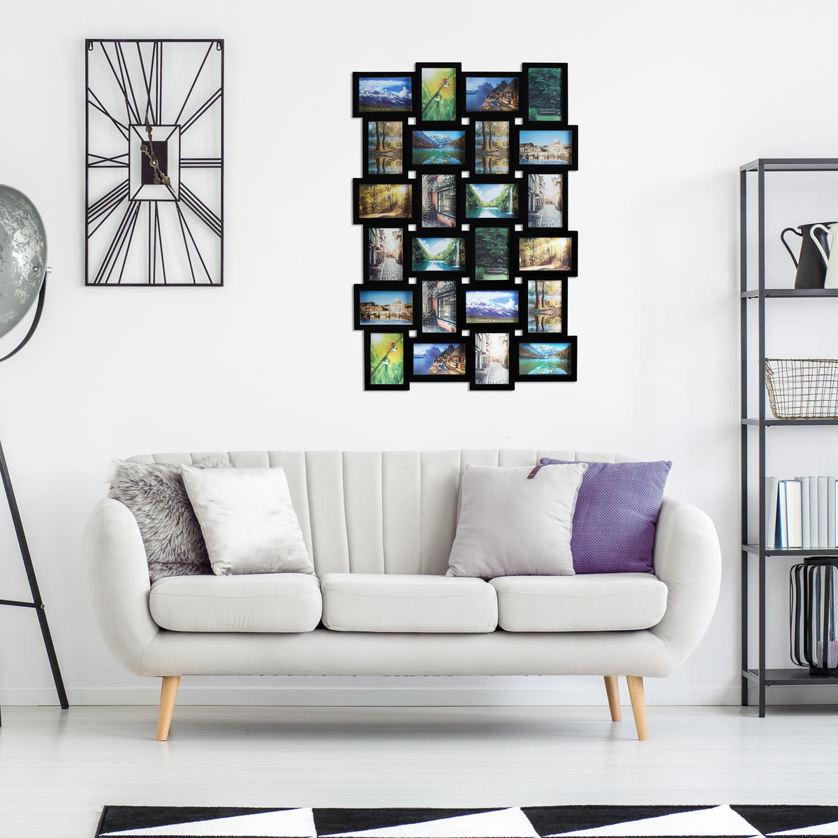 BILDERRAHMEN - Multicolor, Holzwerkstoff/Kunststoff (59/2.5/86cm) - Relaxdays