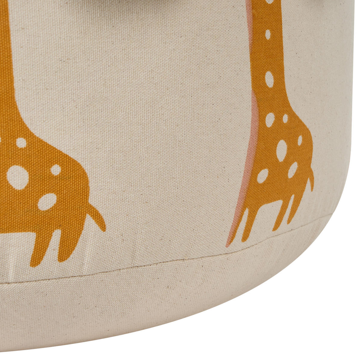 KINDERHOCKER Beige Kartee - Beige/Gelb, Naturmaterialen (45/25/45cm) - Beliani