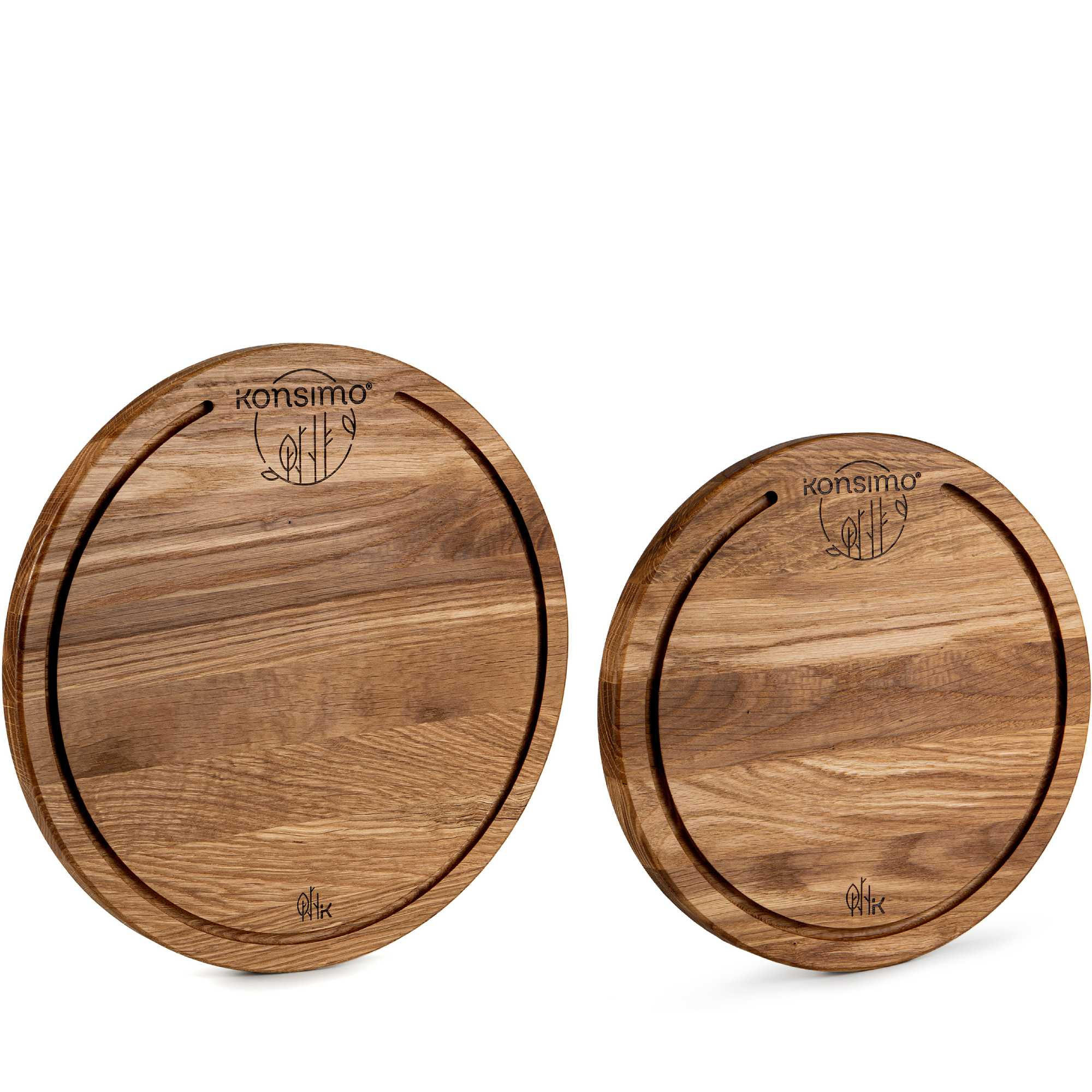 SCHNEIDEBRETT Holz Eiche geölt LESTE 2-tlg - Eichefarben, Holz (32/32cm) - KONSIMO®