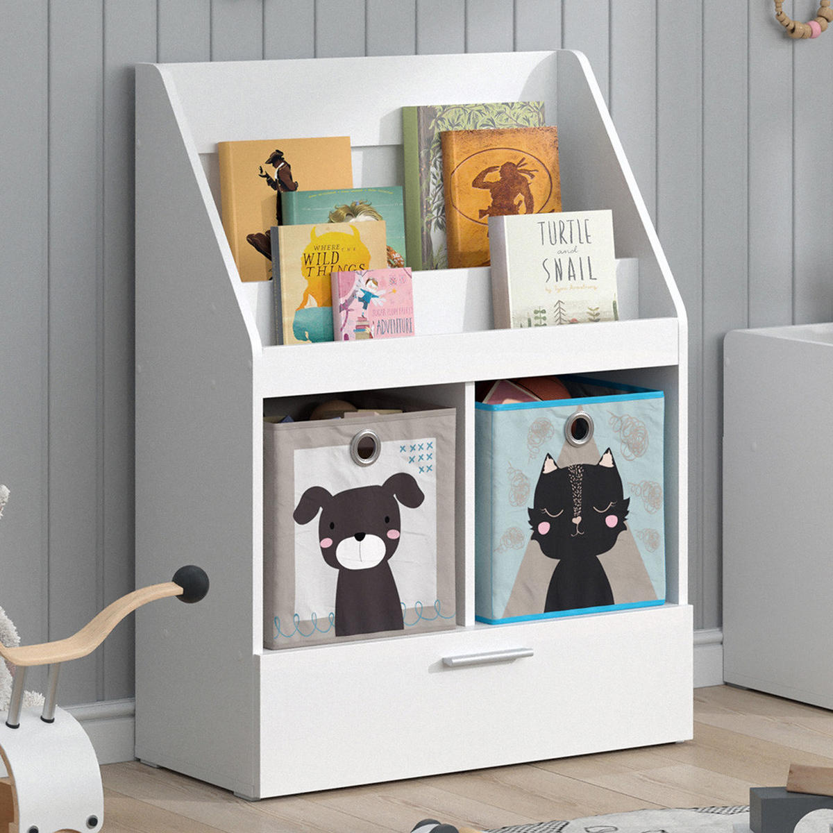 DĚTSKÁ POLIČKA Luigi Bílá - bílá, kompozitní dřevo (72/96.2/31.2cm) - Vicco